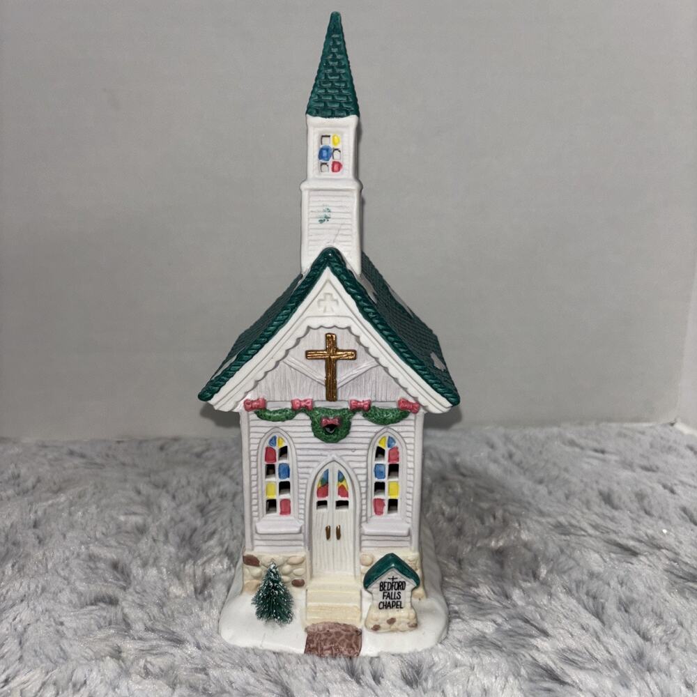 Christmas It's a Wonderful Life Holiday Village Bedford Falls Chapel Only 1994